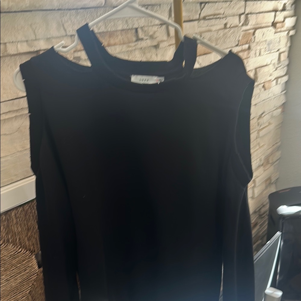 Lush Black Cutout Sweatshirt